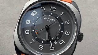 Hermès H08 Titanium W049432WW00 Hermès Watch Review [upl. by Barty297]