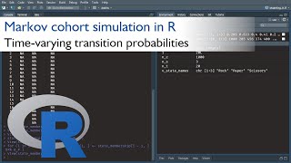 Markov cohort simulation in R  Timevarying transition probabilities [upl. by Nivat]