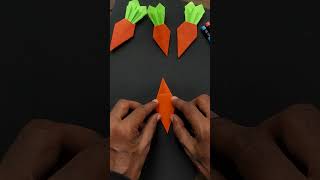 Origami Paper Carrot  Paper Craft  Origami shorts diy origami paper [upl. by Essined]