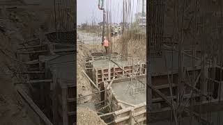 Concreting by boom presser civilengineering construction [upl. by Mandler]