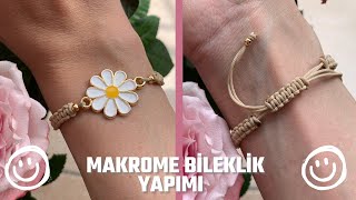 Kolay Makrome Bileklik Yapımı 🥰🦋Ayarlanabilir Bileklik Yapımı  Arkadaş Bilekliği  Easy Wristband [upl. by Nirual]