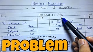 Branch Account  Problem 1  By Saheb Academy [upl. by Aifos]