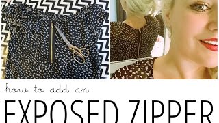 How To Sew An Exposed Zipper [upl. by Pax]