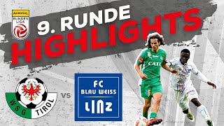 WSG Tirol  FC BlauWeiß Linz 9 Runde ADMIRAL Bundesliga 202425 [upl. by Retsevlys]