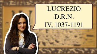 Lettura in metrica  Lucrezio DRN IV 1037 1191 [upl. by Dihahs]