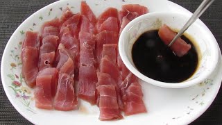 Tuna Sashimi  Simple Recipe [upl. by Nyladnar258]