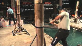 STIHL TIMBERSPORTS® US Championship 2012  Springboard Chop [upl. by Atnohsal]