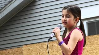 Marleigh Miller age 8 sings Walkin After Midnight [upl. by Yenor]