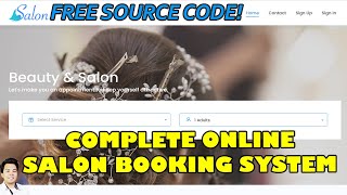 Complete Online Salon Booking System using PHP MySQL  Free Source Code Download [upl. by Karilynn]