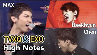 Same high notes sing by TVXQ Max and EXO Baekhyun Chen🔥CUT [upl. by Win]