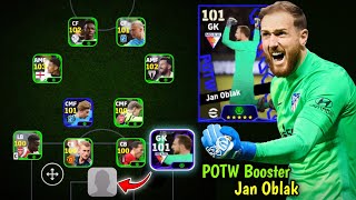 101 Booster Jan Oblak ☠️🔥 Best POTW Goalkeeper In eFootball 2025 [upl. by Asiram159]