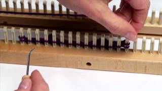 Decreasing stitches on a knitting loom [upl. by Acnaib]