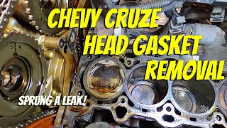 Part 1 of 2  Chevy Cruze  Bad Head Gasket  How to remove and replace [upl. by Anirual]