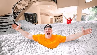 Filling My Friends House With 100 Million Packing Peanuts [upl. by Camila]