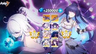 HI3 Unlucky pulls 250k crystals  HoFi and HoO SSS pulls [upl. by Hindu]