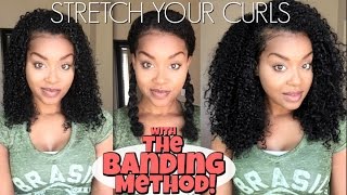 How To Stretch Your Curls  The Banding Method [upl. by Rratsal]