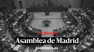 🔴 DIRECTO  Sesión plenaria en la Asamblea de Madrid [upl. by Aitat]