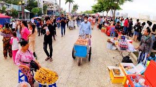 Amazing Bon Om Touk Cambodia Water Festival Biggest Boat Racing Event Best Street Food Tour [upl. by Ynehteb815]