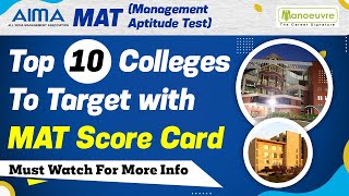 MBA MAT 2023  Top 10 Colleges To Target With MAT Score Card  Which College To Target  Watch Now [upl. by Isayg]