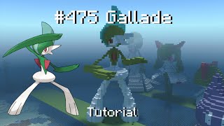 How to build a Pokémon Gallade statue in Minecraft Tutorial [upl. by Enellij]