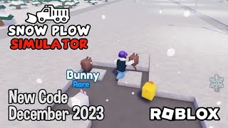 Roblox Snow Plow Simulator New Code December 2023 [upl. by Scully]