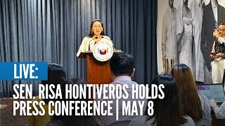 LIVE Sen Risa Hontiveros holds press conference  May 8 [upl. by Gaillard]