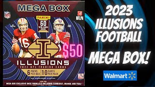 Mega Box 🏈 2023 Illusions Football New Panini Release at Walmart  Hit Pulled amp Parallels [upl. by Christiansen]