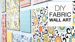 How to Make Fabric Wall Art  Easy DIY Tutorial [upl. by Llemej]