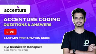 Accenture Coding Questions amp Answers  Accenture Last min Preparation [upl. by Gilbye773]