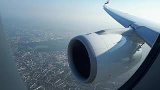 Finnair Airbus A350900 Business Class wing view landing to London [upl. by Blood]