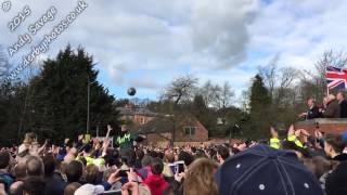 Ashbourne Shrovetide Football 2015 turning up the ball in Slow Motion [upl. by Nyvlem]