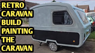 FREEDOM MICROLITE CARAVAN BUILD PAINTING A CARAVAN [upl. by Essile]