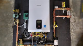 Combi Boiler System With Outdoor Wood Boiler Backup Heat Exchanger [upl. by Gastineau]