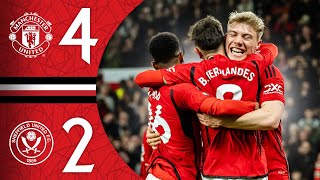 Bruno Gets A Brace At Old Trafford 😍  Man Utd 42 Sheffield United  Highlights [upl. by Tabina877]