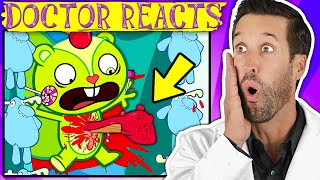 Doctor ER Reacts to Happy Tree Friends  Compilation [upl. by Annavoj907]