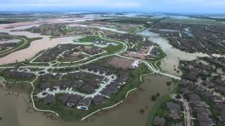 041816 Houston Flood  Bridgeland in Cypress TX [upl. by Loziram]