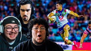 Americans React To ROGER TUIVASASHECK NRL GOD STEPPER [upl. by Toinette237]