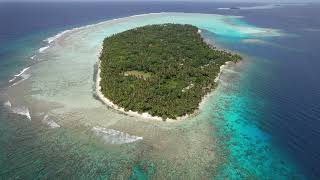 Drone Aerial video of Piis Paneu Island found within Chuuk lagoon Chuuk State [upl. by Luttrell]