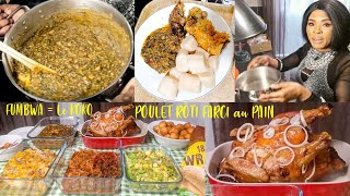 POULET FARCI au PAIN amp CHAMPIGNON Soso  FUMBWA le Koko  La CUISINE de MAGUY [upl. by Kallista]