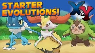 Pokémon X and Y  Kalos Starter Evolutions Trailer  Quilladin Braixen Frogadier [upl. by Mimi]