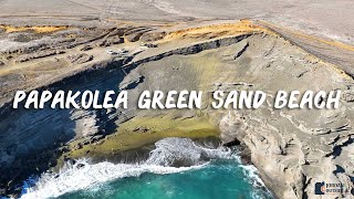 Papakolea Green Sand Beach on the Big Island of Hawaii [upl. by Aramaj]