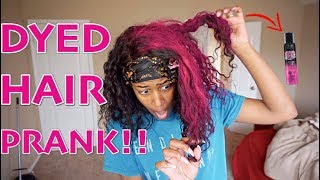 DYEING MY GIRLFRIEND HAIR PINK PRANK [upl. by Barbour827]