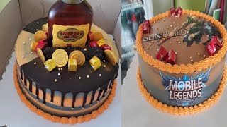 Easy Cake Decoration Ideas  Mobile Legends Cake and Tanduay Cake [upl. by Dihaz975]