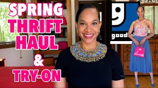 Spring THRIFT HAUL amp TRYON  Come Thrift With Me [upl. by Arracot]