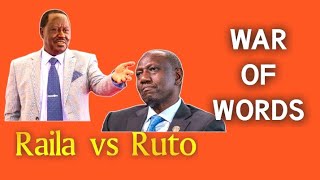 THE BOOK OF WAR Ruto vs Raila throwing away words like fire 🔥 before broadbased govt [upl. by Euqinomod]