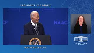 USA  President Biden delivers remarks at the NAACP National Convention 160724 [upl. by Eimia306]