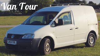 Van Tour  VW Caddy Camper Conversion [upl. by Llerrac754]