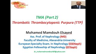 Thrombotic Thrombocytopenic Purpura TTP TMA part 2 [upl. by Heida]