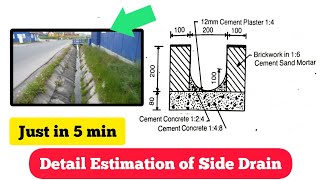 Detailed Estimation of Surface Drain  Estimation III  Most Numerical [upl. by Ailalue671]