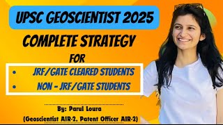 UPSC Geoscientist 2025 Preparation strategy Full planPYQ [upl. by Ttenaej]